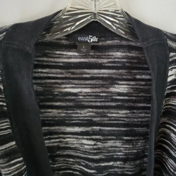 East 5th Cardigan Open B/W casual retro Cotton Large Women's officecore casual - Picture 3 of 9